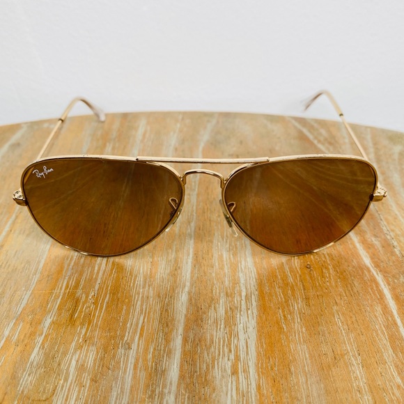 Ray-Ban Accessories - Ray-Ban Large Gold Aviator Sunglasses RB 3025